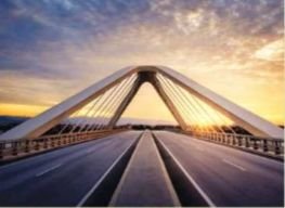 Road view near Prestige Garden Trails Dahisar Mira Road with bridge and sunlight